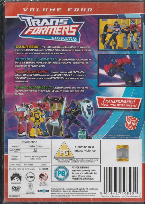 DVD - Transformers - Animated - Volume 4 - Mission Accomplished