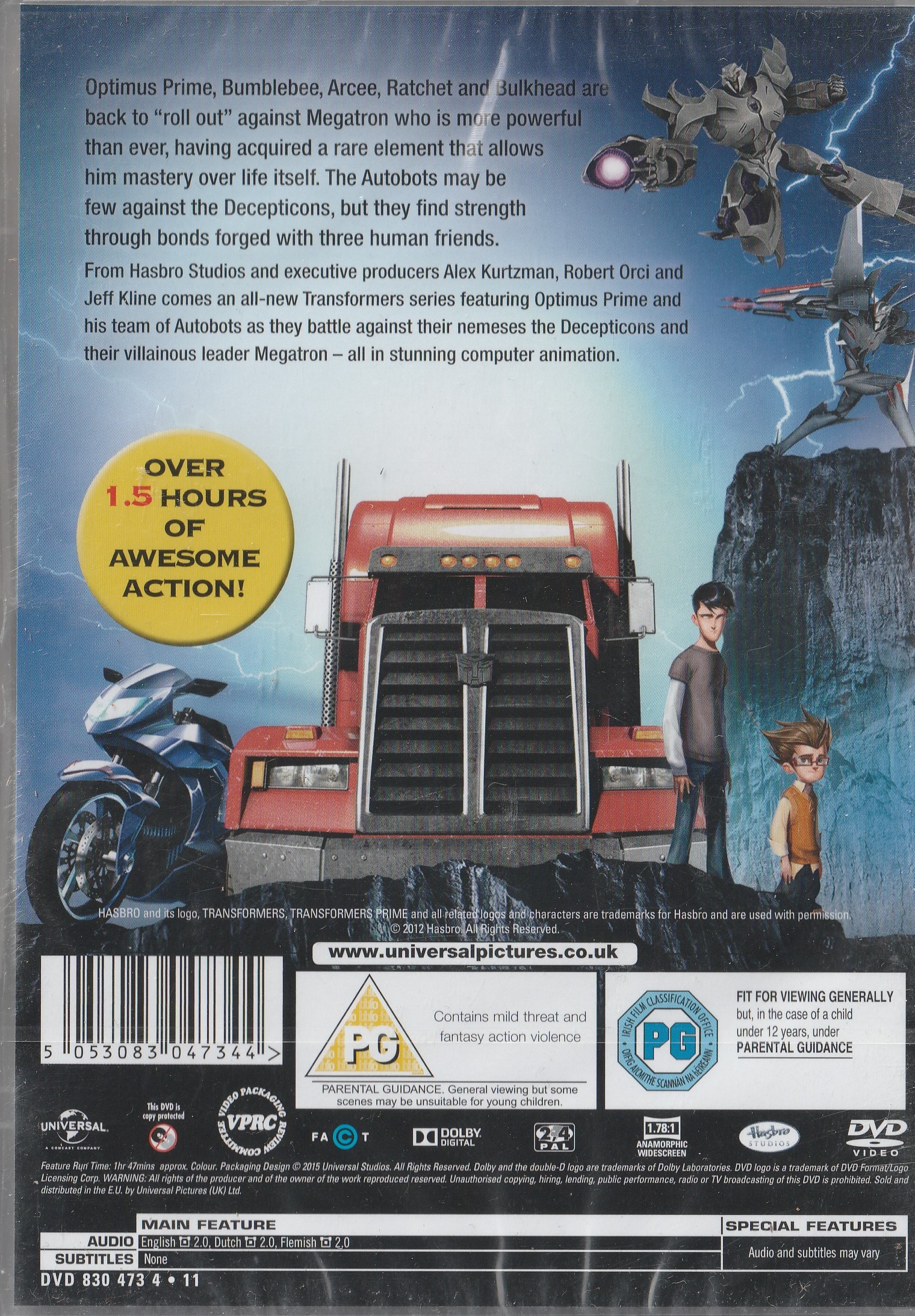 DVD - Transformers - Prime - Season 1 - Darkness Rising