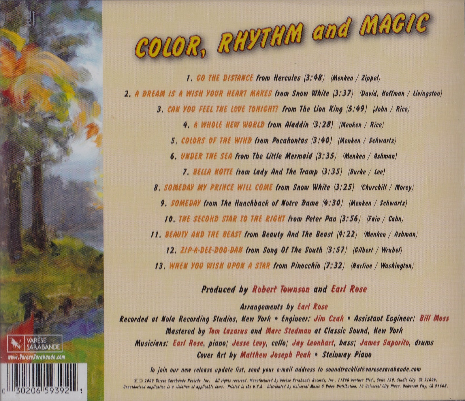 Color, Rhythm And Magic - Favorite Songs from Disney Classics - CD