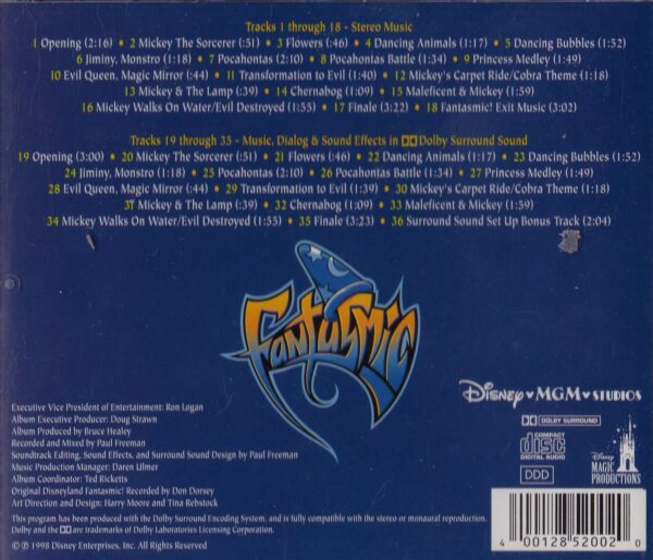 Disney - Fantasmic: Good Clashes with Evil in a Nighttime Spectacular, Disney-MGM Studio - CD Soundtrack