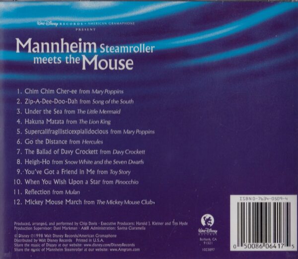Disney - Mannheim Steamroller Meets the Mouse - CD