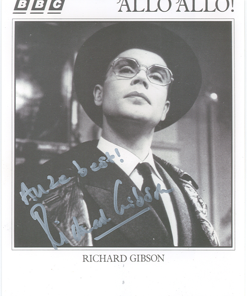 Richard Gibson - Allo Allo - Herr Otto Flick - Signed picture