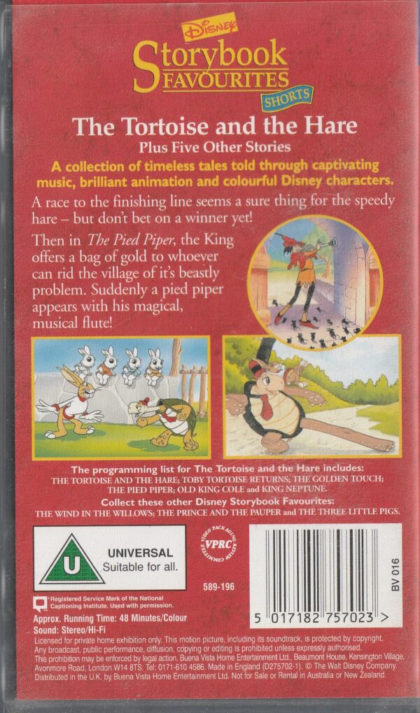 Disney - Storybook Favourites - The Tortoise and the Hare - VHS
