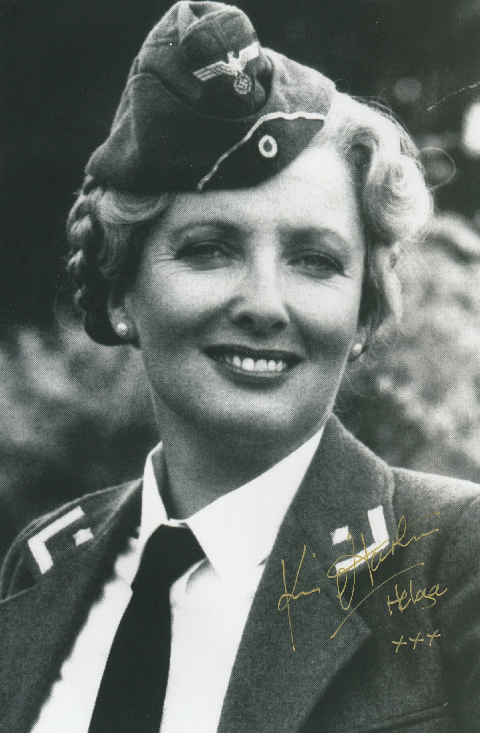 Allo Allo - Helga Hartman - Kim Hartman gesigneerd foto.