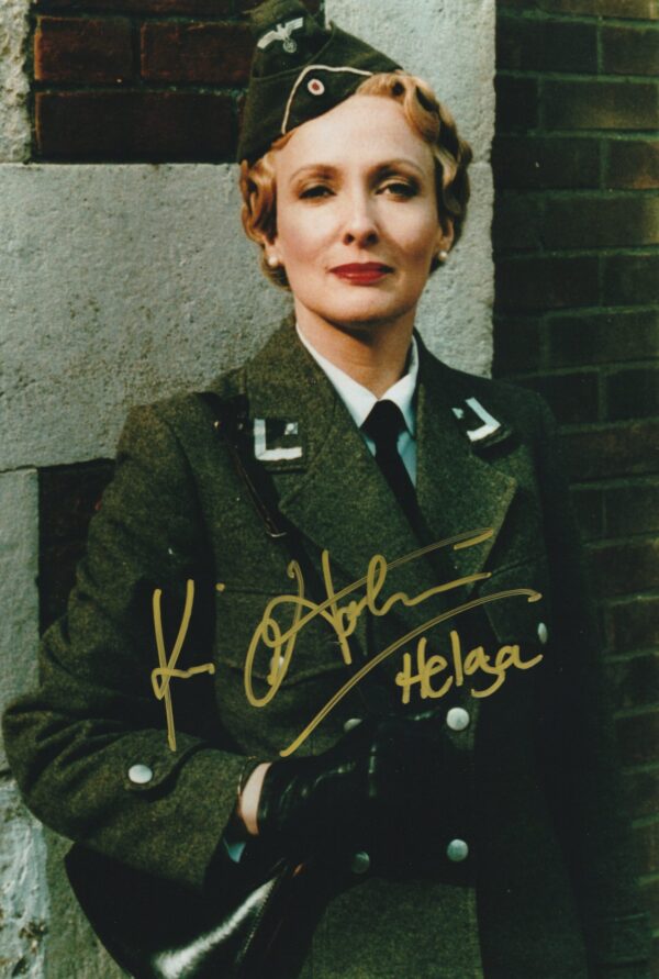 Allo Allo - Helga Geerhart - Kim Hartman gesigneerde foto