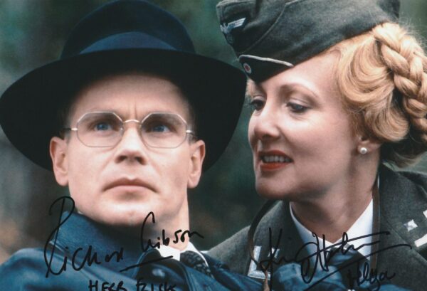 Allo Allo - Richard Gibson - Herr Flick - Kim Hartman -Helga Geerhart dubbel gesigneerde foto