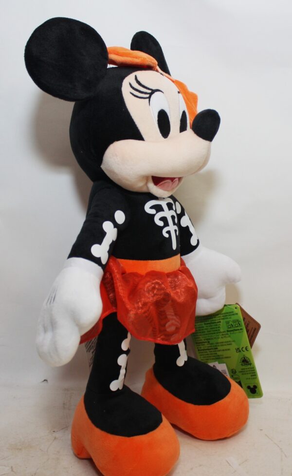 Minnie Mouse Skeleton Medium Soft Toy pic E Minnie Mouse Skeleton Halloween Medium Soft Toy 36 cm Land